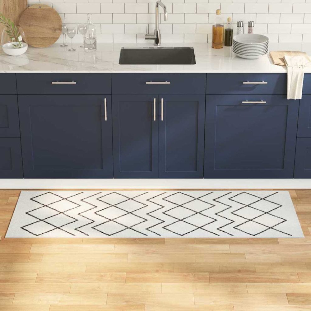 vidaXL Köksmatta Geometric Geometrisk 60 x 180 cm Sammet