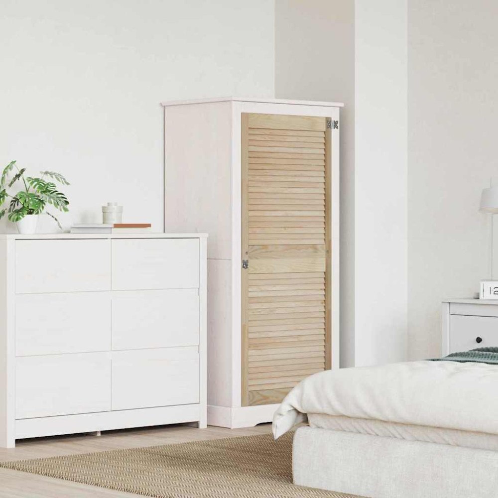 vidaXL Skåpdörr Övrigt med dörr Brun 140.5 x 59.5 x 2.1 cm Massiv furu
