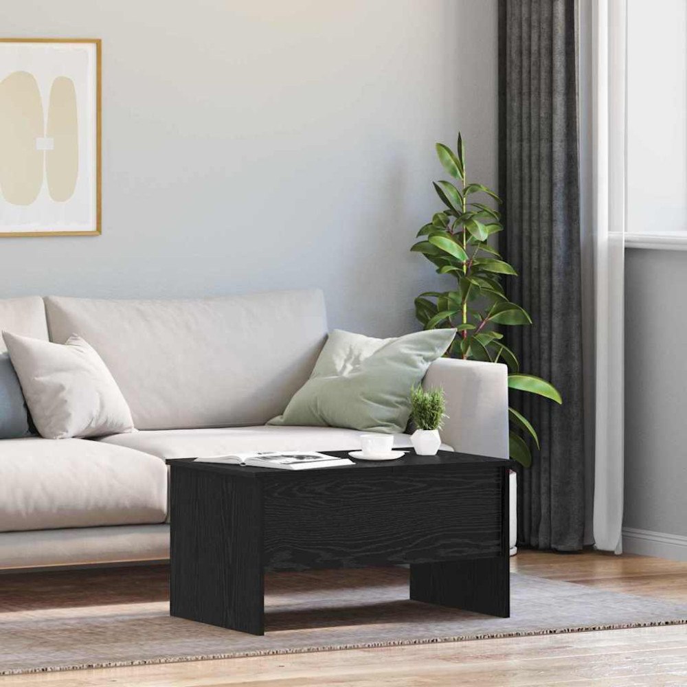 vidaXL Kaffeebord Svart ek 80 x 50,5 x 42,5 cm Konstruerat trä