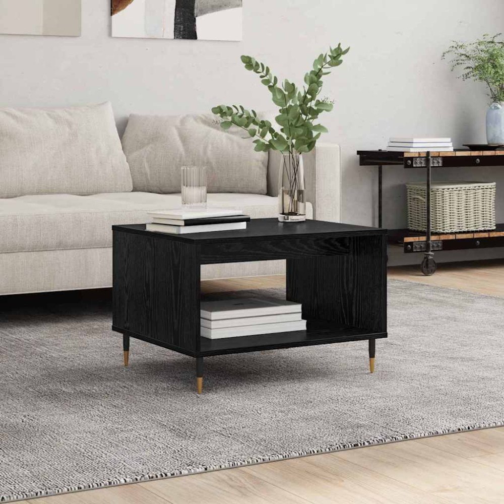 vidaXL Kaffeebord Svart ek 60 x 50 x 40 cm Konstruerat trä
