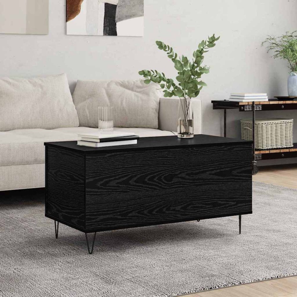 vidaXL Kaffeebord Svart ek 90 x 44.5 x 45 cm Konstruerat trä