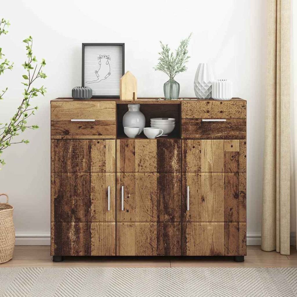 vidaXL Sideboard Gammalt trä 88.5 x 30.5 x 73 cm Konstruerat trä
