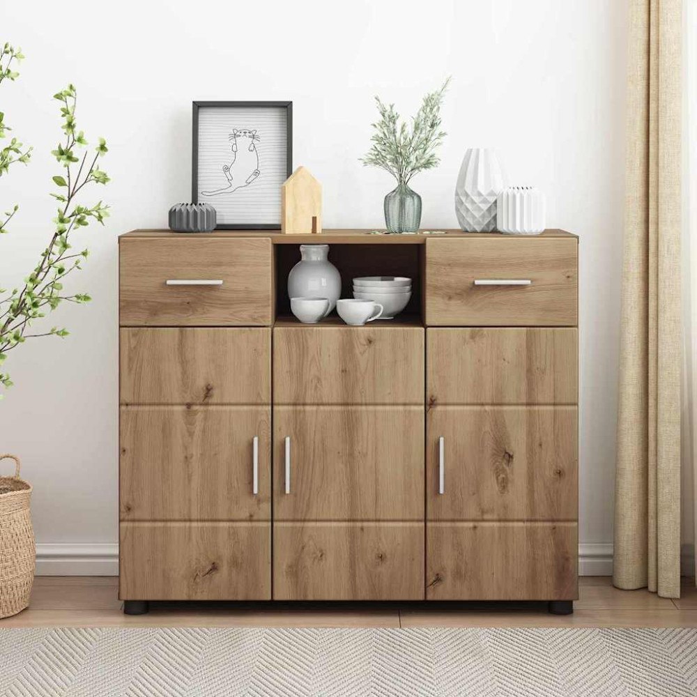 vidaXL Sideboard artisan ek 88.5 x 30.5 x 73 cm Konstruerat trä