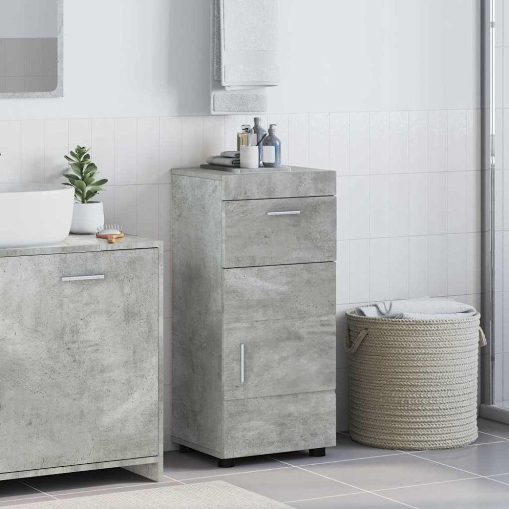 vidaXL Badrumsskåp TULUM Betonggrå 37 x 31.5 x 82 cm Konstruerat trä
