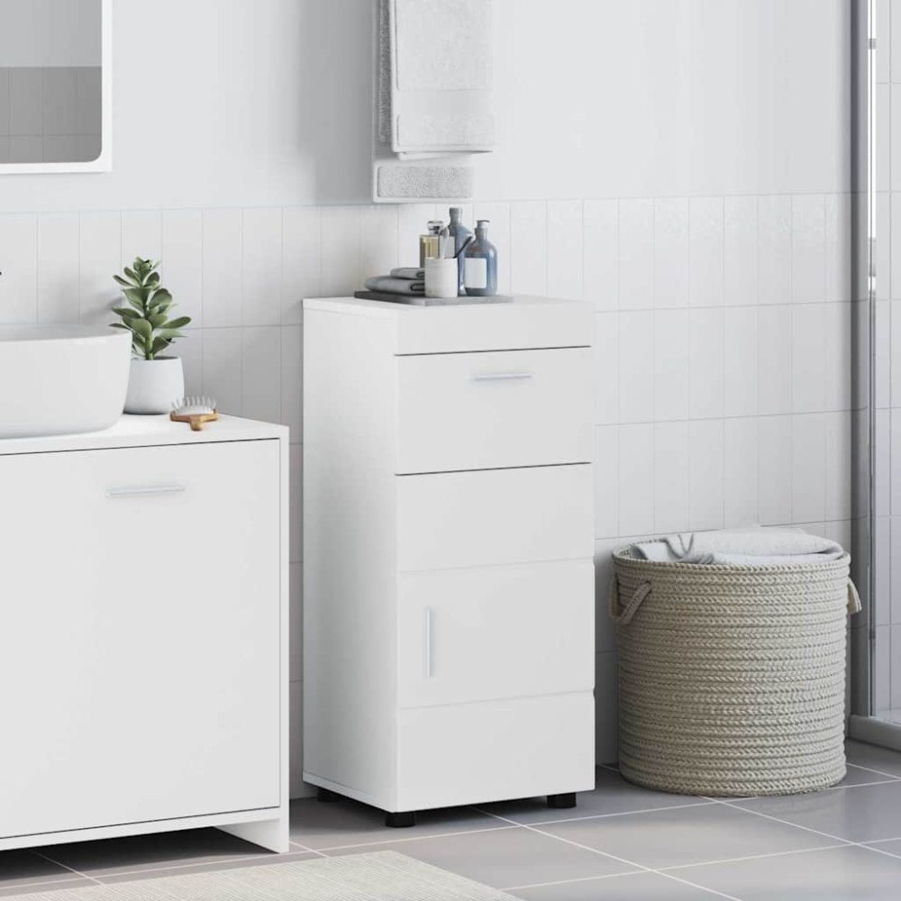 vidaXL Badrumsskåp Vit högglans 37 x 31.5 x 82 cm Konstruerat trä