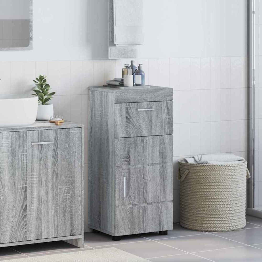 vidaXL Badrumsskåp TULUM Grå sonoma 37 x 31.5 x 82 cm Konstruerat trä