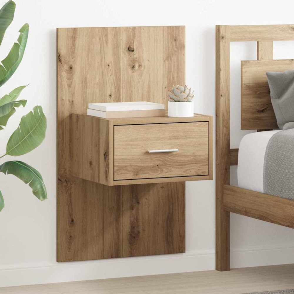 vidaXL Sängskåp 2 pcs artisan ek 48.5 x 32.5 x 80 cm Konstruerat trä