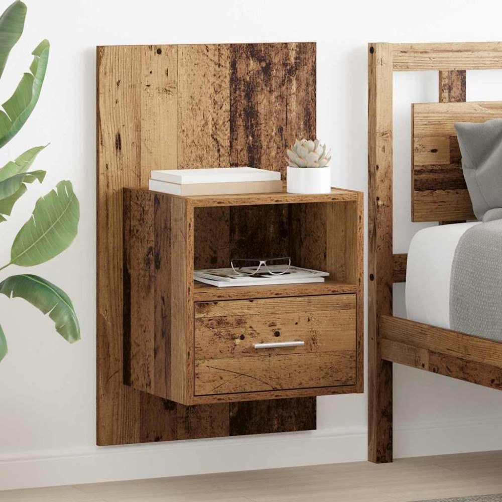 vidaXL Sängskåp 2 pcs Gammalt trä 48.5 x 32.5 x 80 cm Konstruerat trä
