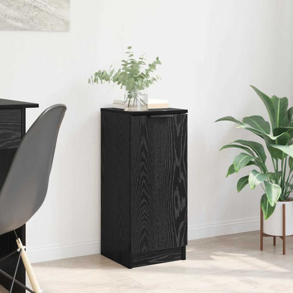 vidaXL Sideboard Svart ek 30 x 30 x 70 cm Konstruerat trä