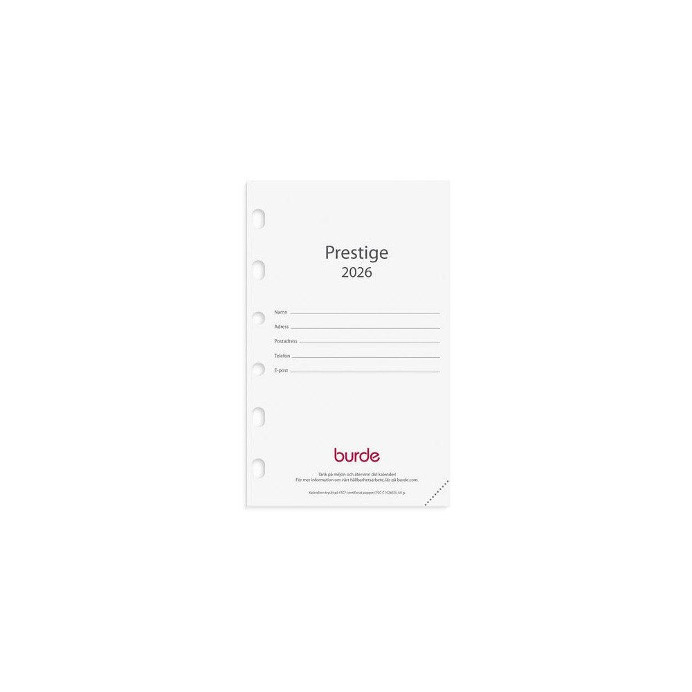 Burde Compact Prestige kalendersats 2026