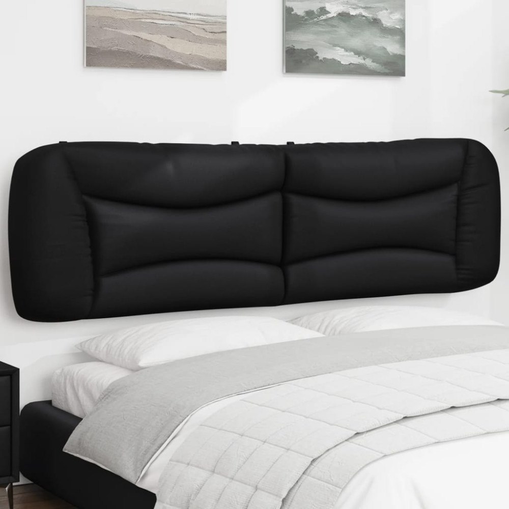 vidaXL Headboard Cushion "Hvar" Black 183 cm Faux Leather