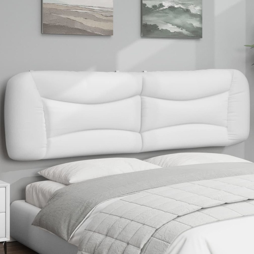 vidaXL Headboard Cushion "Hvar" White 193 cm Faux Leather