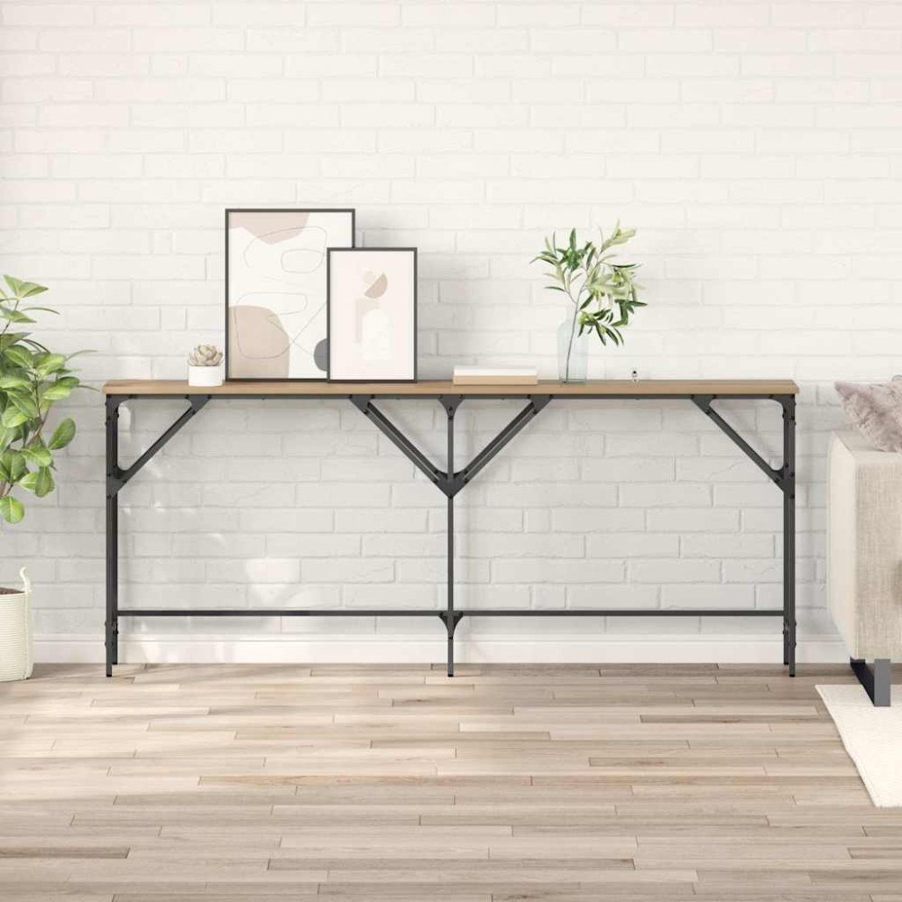 vidaXL Konsolbord artisan ek 180 x 29 x 75 cm Konstruerat trä