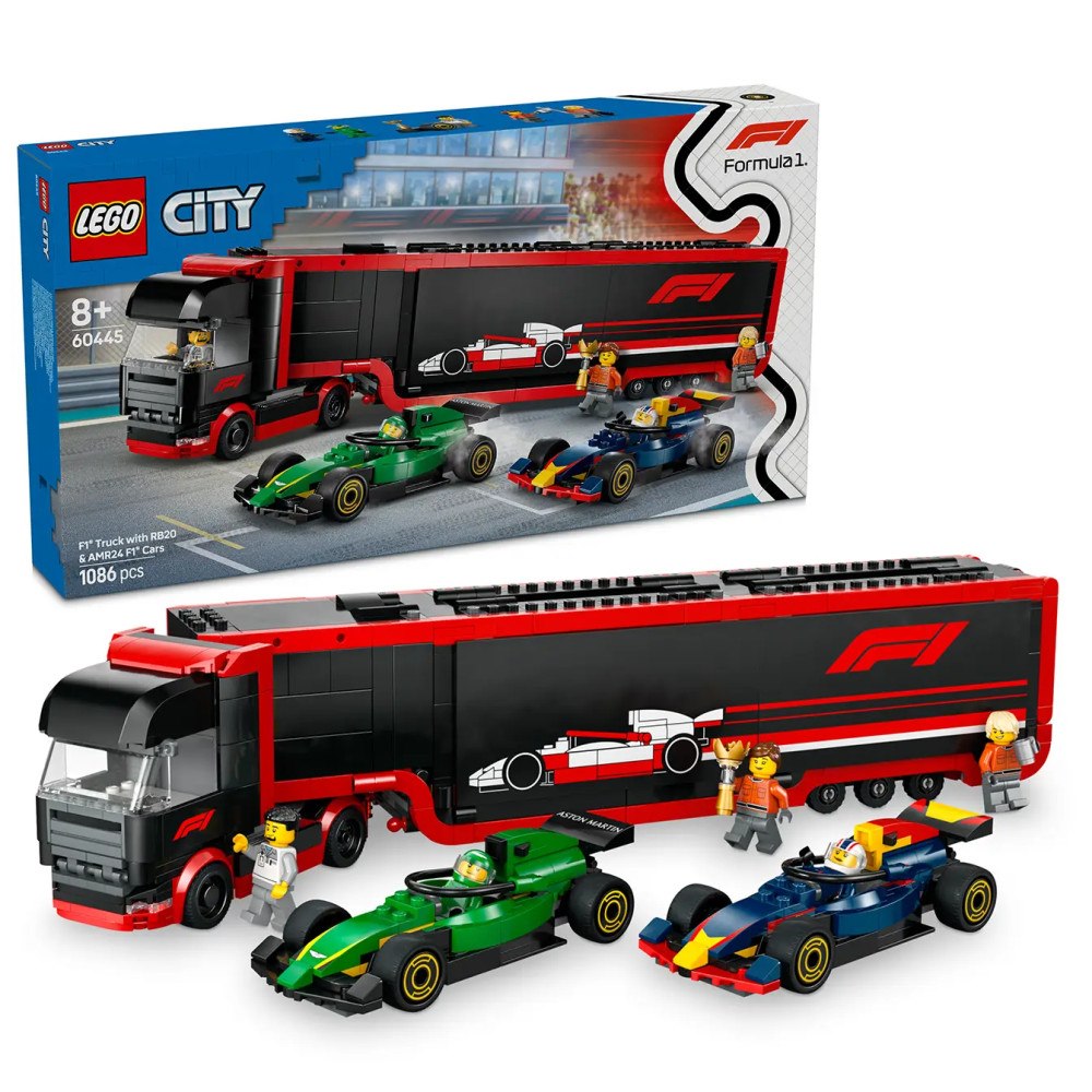 LEGO® LEGO® City 60445 F1® Truck With Rb20 & AMR24 F1® Cars