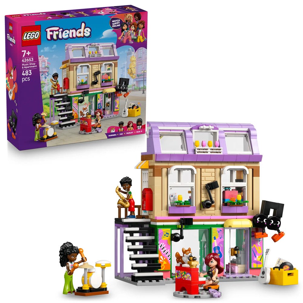 LEGO® LEGO® Friends 42653 Obchod s hudebninami a byt