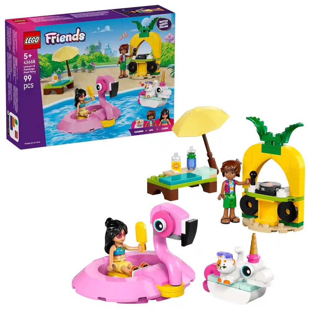 LEGO® LEGO® Friends 42658 Zábava u bazénu s jednorožcem a plameňákem