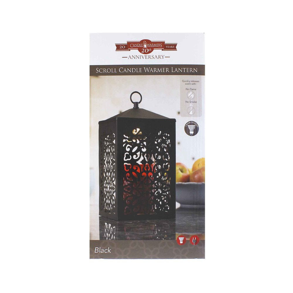 Candle Warmers Candle Warmers Scroll nahřívací lucerna na svíčky     černá