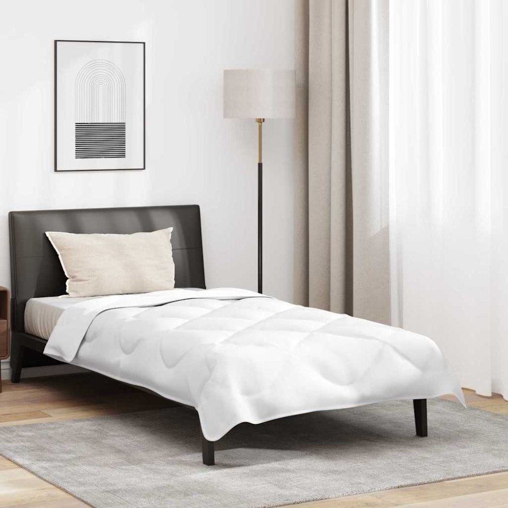 vidaXL Vinter Duvet Set med kudde 2 pcs Vit 155 x 200 cm Mikrofiber