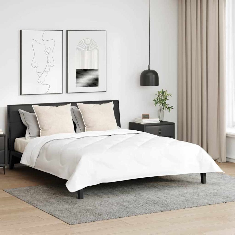 vidaXL Täcksats med kudde 3 pcs Vit 240 x 220 cm Mikrofiber