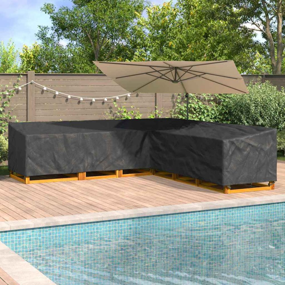vidaXL Utemöbelsskydd Svart 300 x 300 x 80 cm 210D Oxford Tyg