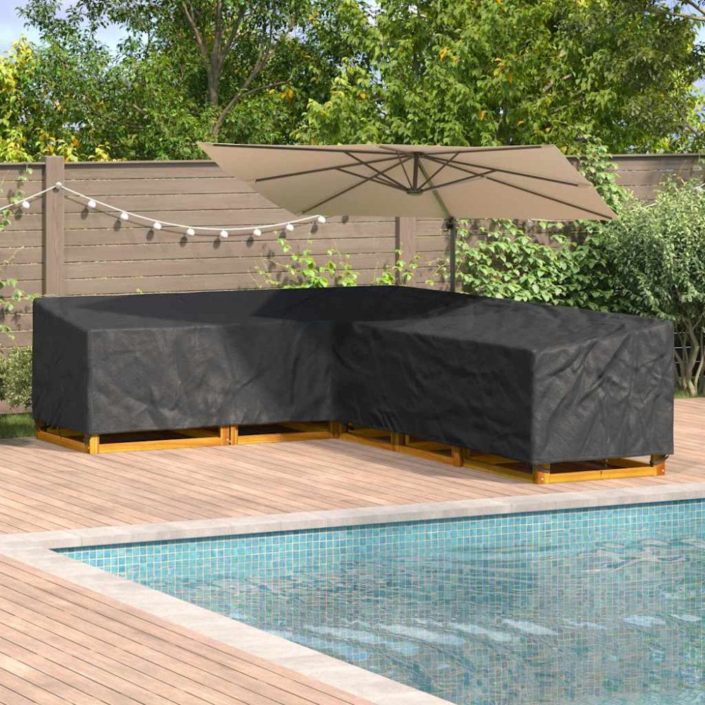 vidaXL Utemöbelsskydd Svart 330 x 255 x 80 cm 210D Oxford Tyg