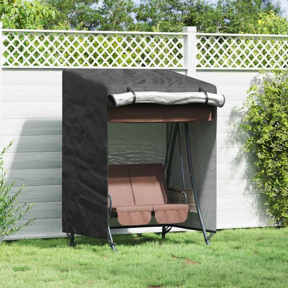 vidaXL Skydd för utomhusgunga Svart 120 x 90 x 155 cm 210D Oxford Tyg