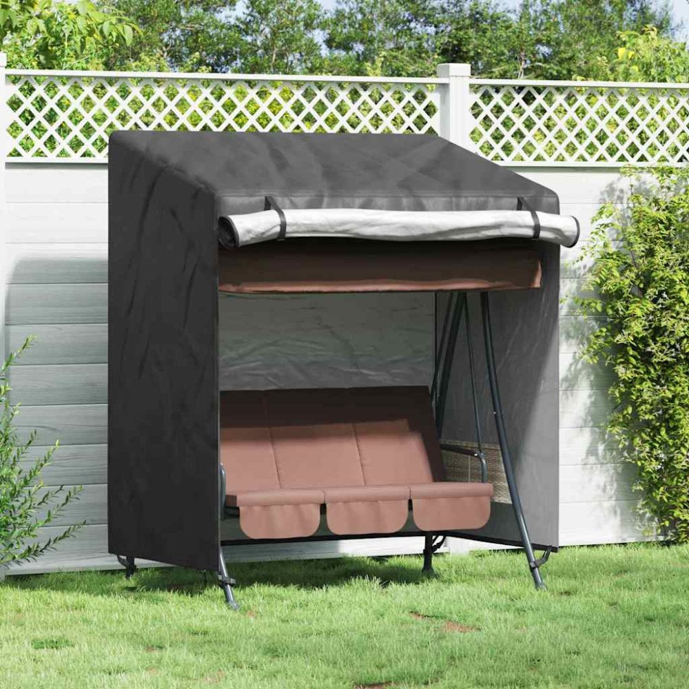 vidaXL Skydd för utomhusgunga Svart 155 x 95 x 165 cm 210D Oxford Tyg