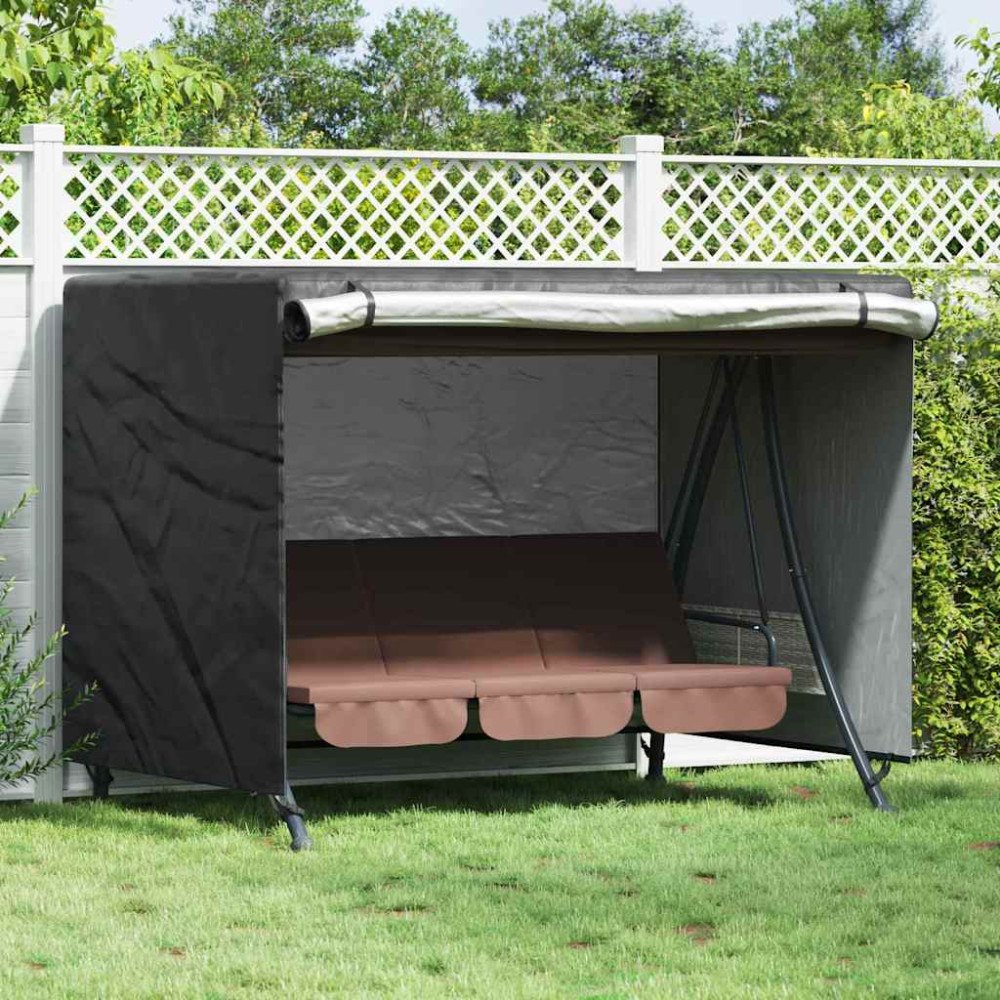 vidaXL Skydd för utomhusgunga Svart 220 x 150 x 150 cm 210D Oxford Tyg