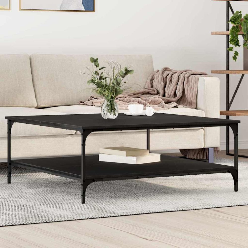 vidaXL Kaffeebord Svart ek 100 x 100 x 40 cm Konstruerat trä