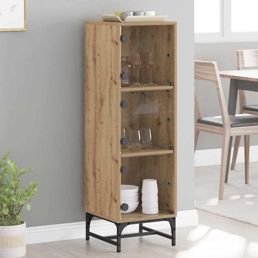 vidaXL Skåp artisan ek 35 x 37 x 117 cm Konstruerat trä