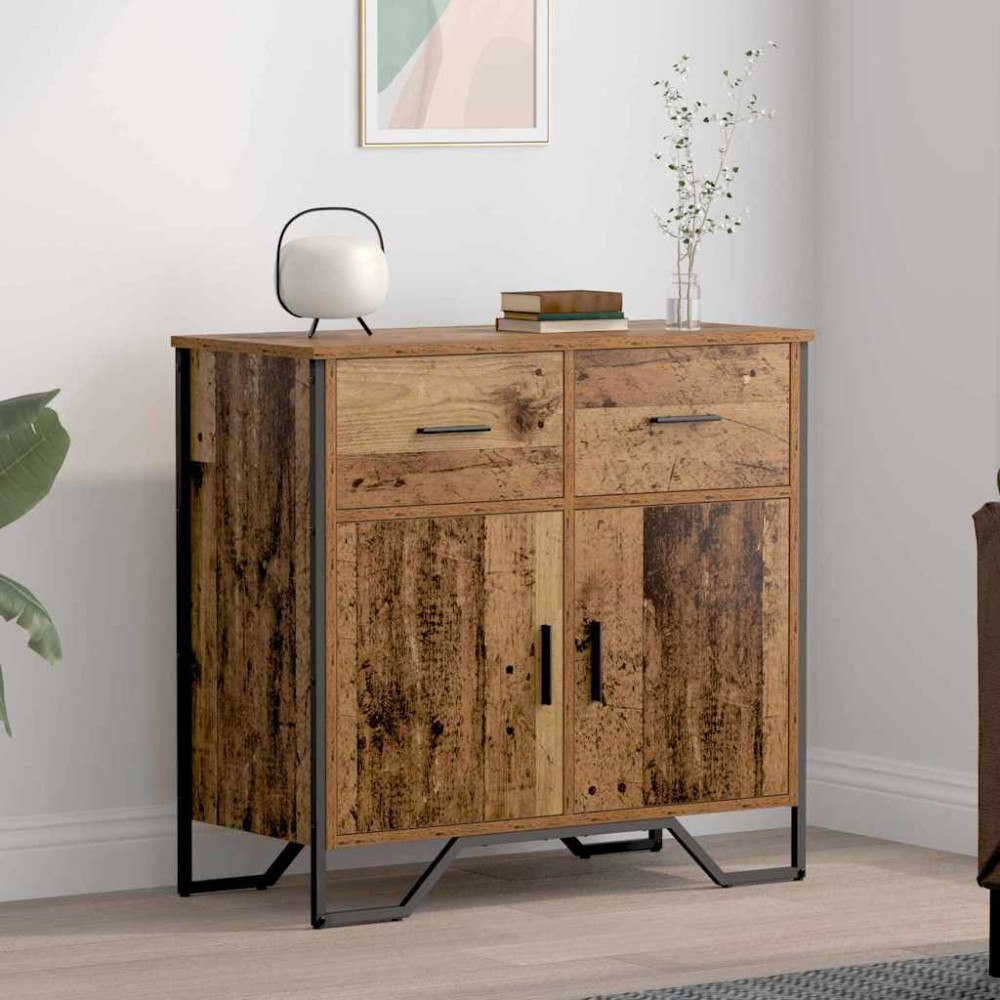 vidaXL Sideboard Gammalt trä 79.5 x 35.5 x 74.5 cm Konstruerat trä