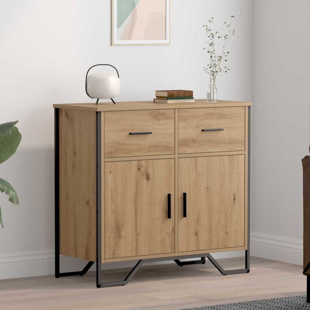 vidaXL Sideboard artisan ek 79.5 x 35.5 x 74.5 cm Konstruerat trä
