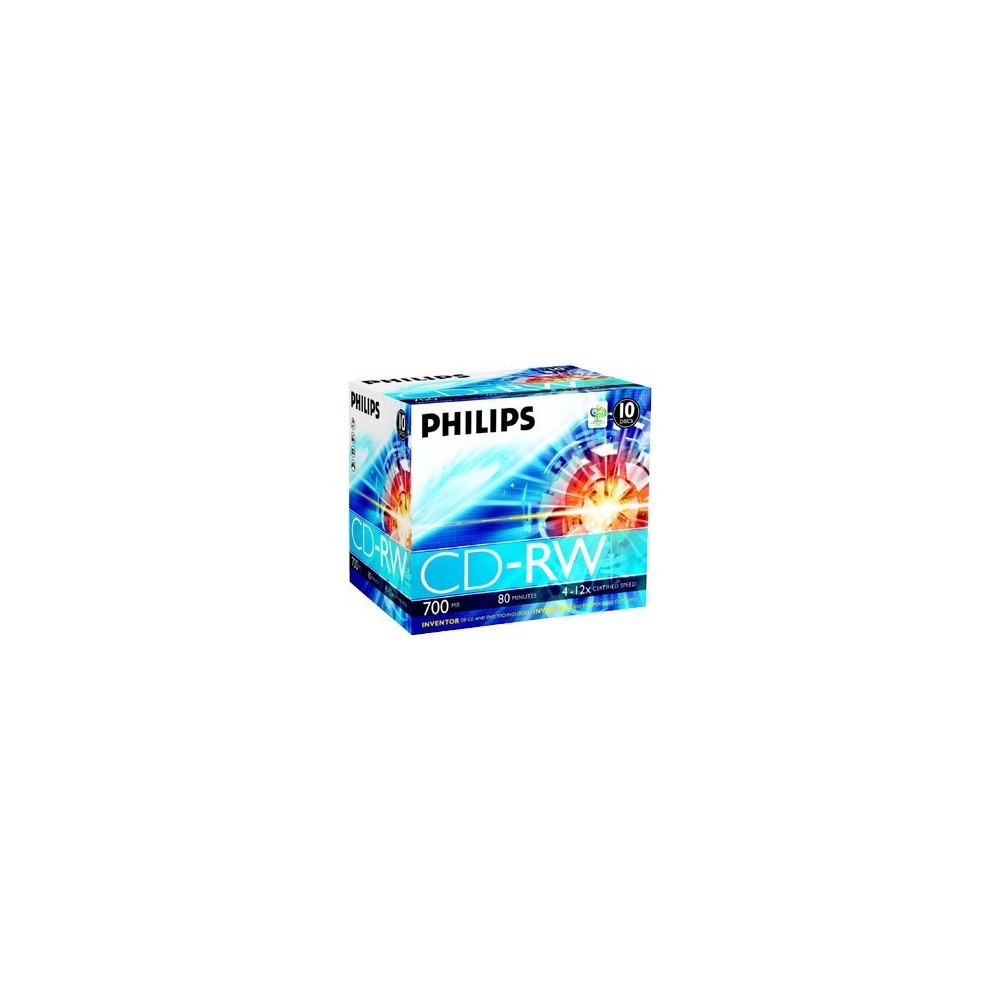 Philips Philips CW7D2NJ10 - CD-RW x 10 - 700 MB - lagringsmedier
