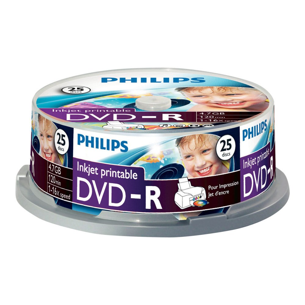 Philips Philips DM4I6B25F - DVD-R x 25 - 4.7 GB - lagringsmedier
