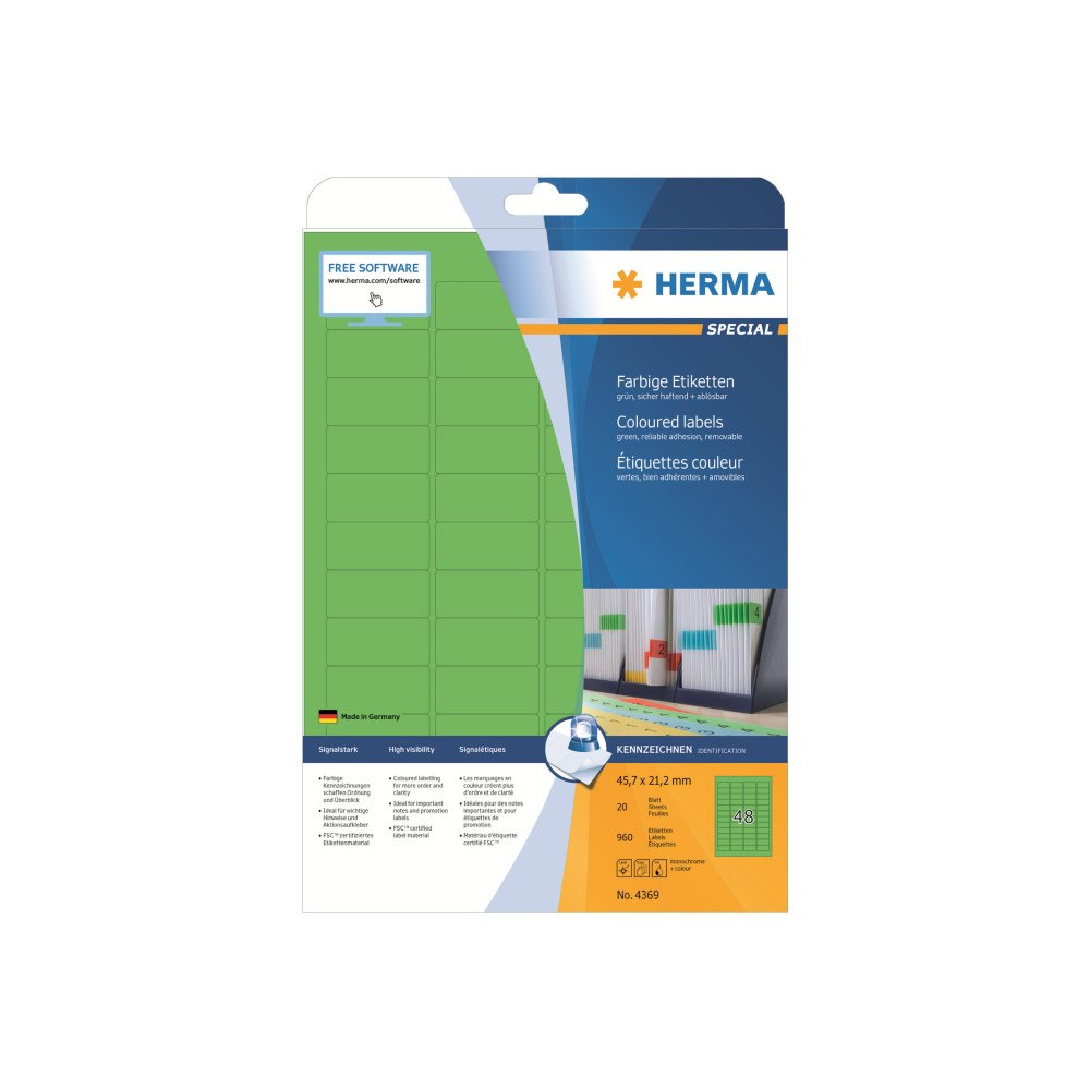 HERMA HERMA Special - etiketter - matt - 960 etikett (er) - 45.7 x 21.2 mm