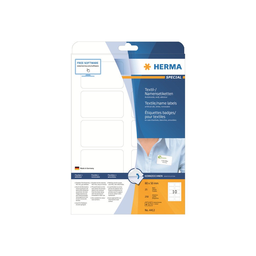 HERMA HERMA Special - taggar för namnskylt - 250 stk - 50 x 80 mm