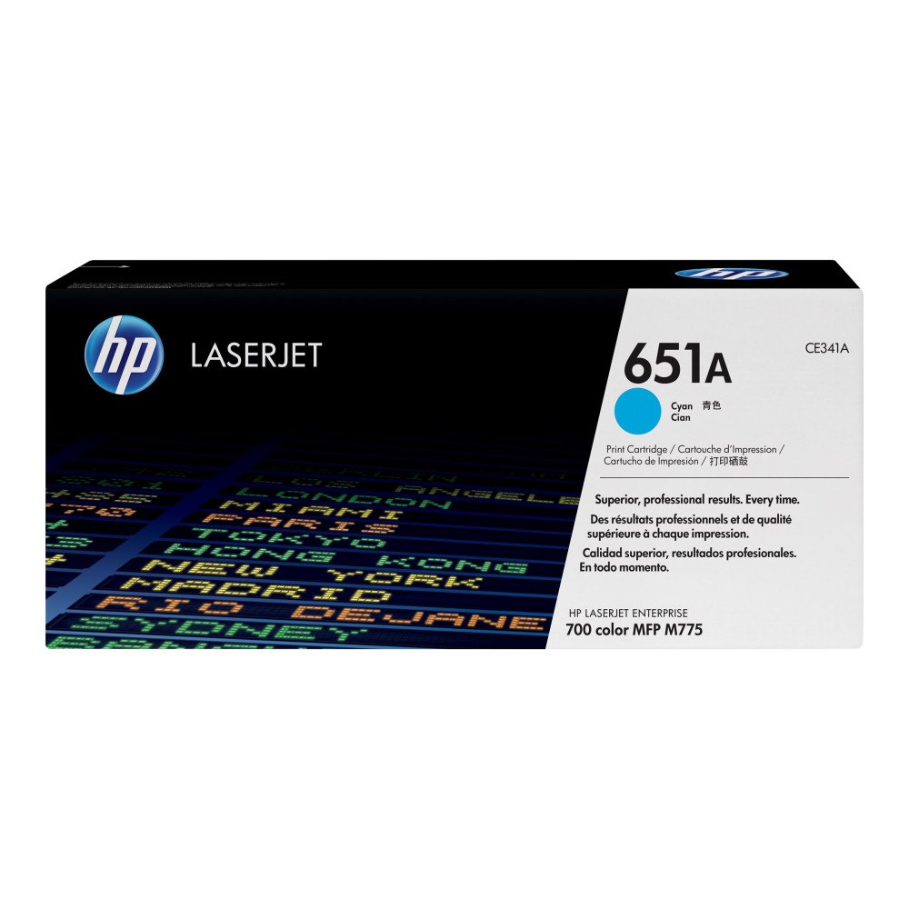 Hewlett-Packard HP 651A - cyan - original - LaserJet - tonerkassett (CE341A)