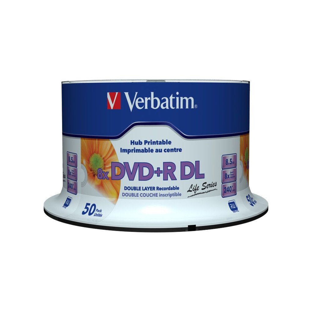 VERBATIM Verbatim Life Series - DVD+R DL x 50 - 8.5 GB - lagringsmedier