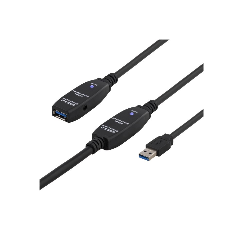 Deltaco DELTACO USB3-1008 - USB-förlängningskabel - USB typ A till USB typ A - 15 m