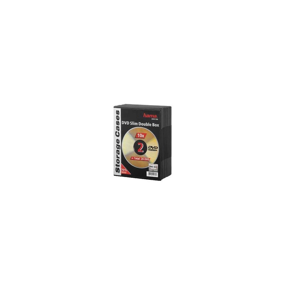 Hama Hama DVD-ROM Slim Double Box - slimmat förvaringsetui för DVD