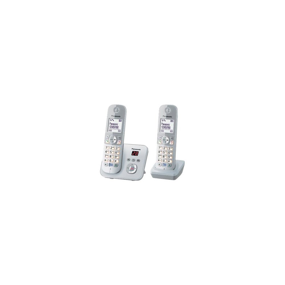 Panasonic Panasonic KX-TG6822 - trådlös telefon - svarssysten med nummerpresentation + 1 extra handuppsättning