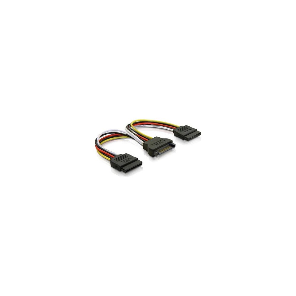 Deltaco DELTACO SATA-15 - strömdelare - SATA-ström till SATA-ström - 10 cm