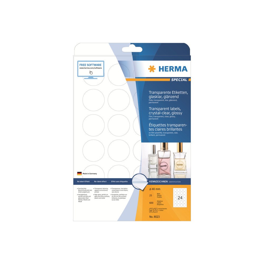 HERMA HERMA - filmetiketter - 600 etikett (er) - 40 mm rund