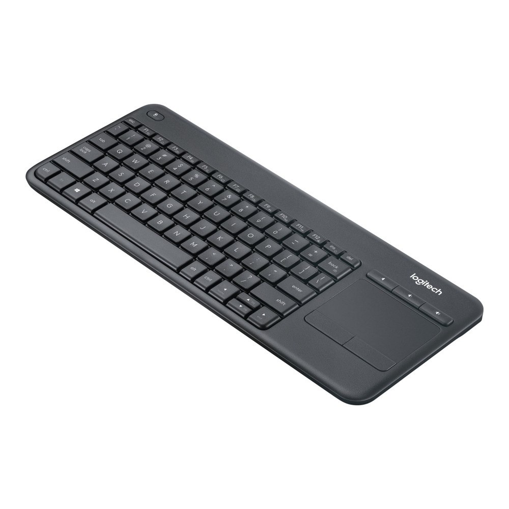 Logitech Logitech Wireless Touch Keyboard K400 Plus - tangentbord - fransk - svart Inmatningsenhet