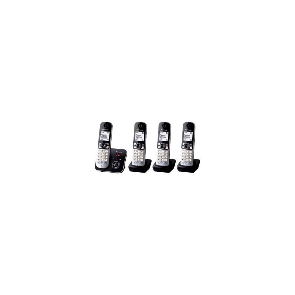 Panasonic Panasonic KX-TG6824 - trådlös telefon - svarssysten med nummerpresentation + 3 extra handuppsättningar