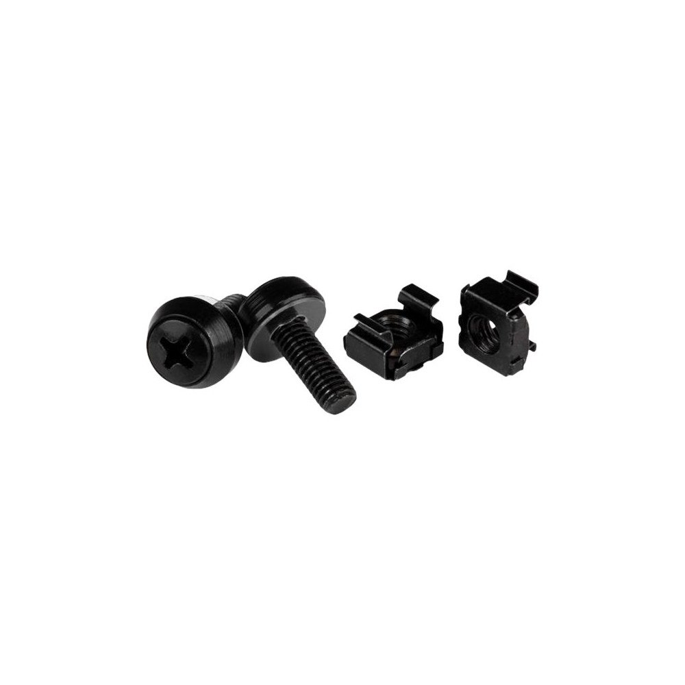 StarTech.com StarTech.com M6x12 mm - skruvar och korgmuttrar - 100-pack, svart - skruvar och muttrar för rack