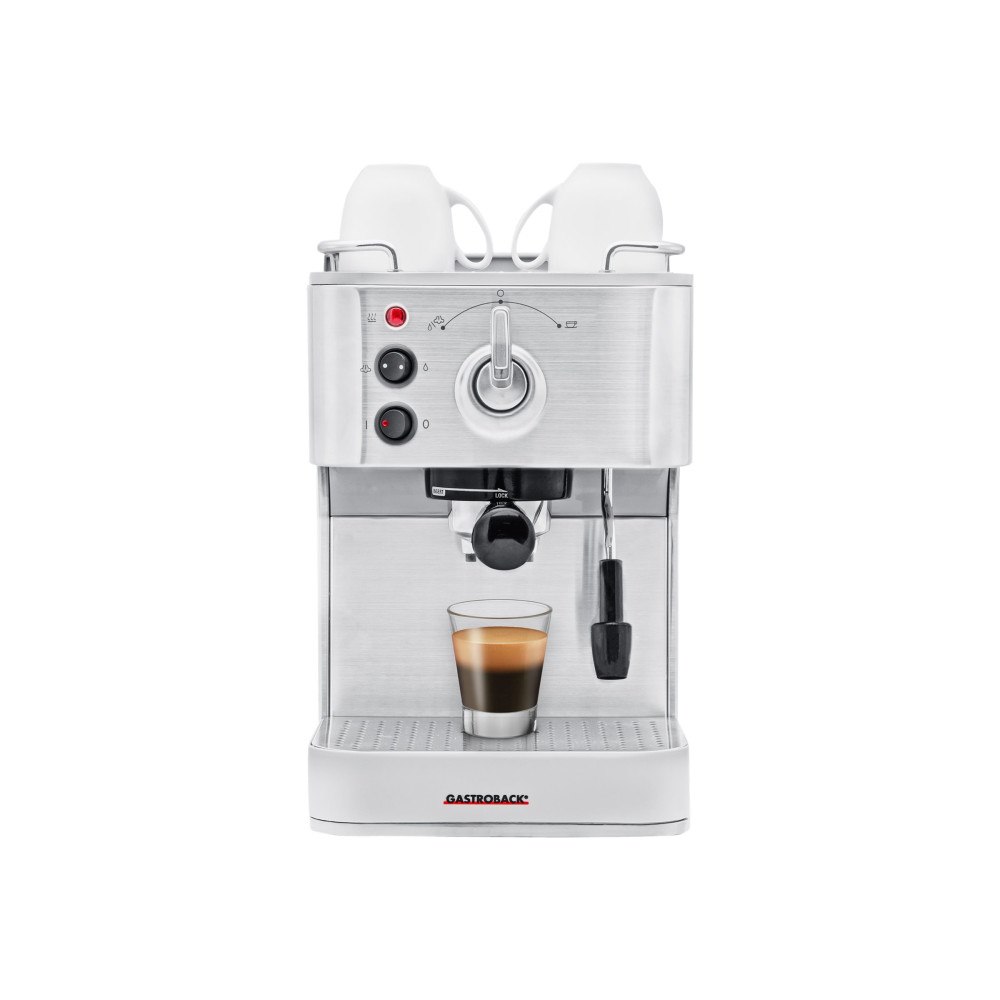 Gastroback Gastroback Design Design Espresso Plus - kaffemaskin med mjölkskummare - 15 bar - rostfritt stål