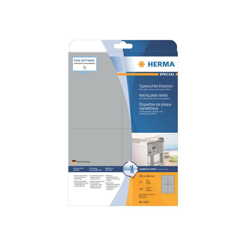 HERMA HERMA Special - filmetiketter - matt - 100 etikett (er) - A6