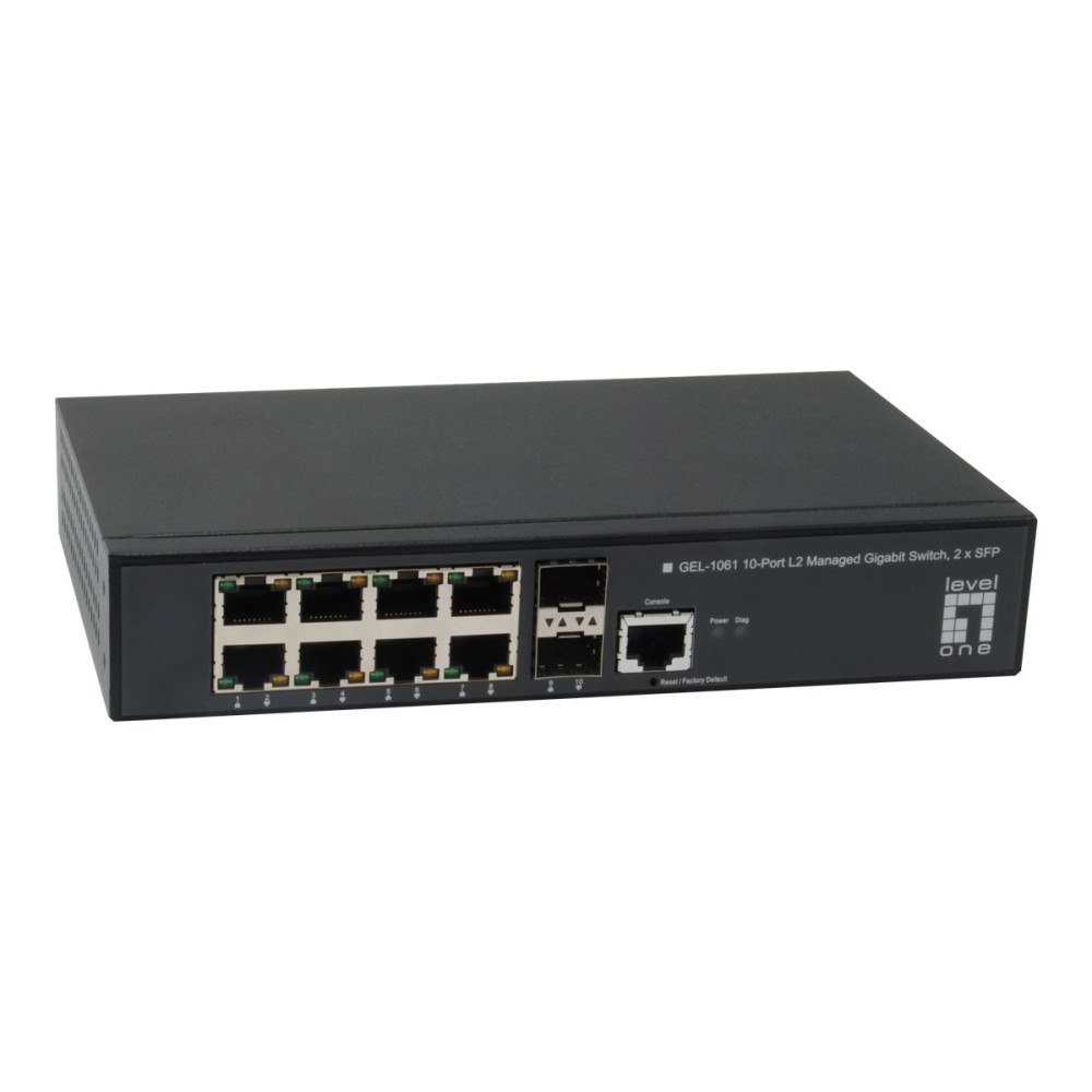 LevelOne LevelOne GEL-1061 - switch - 10 portar - Administrerad