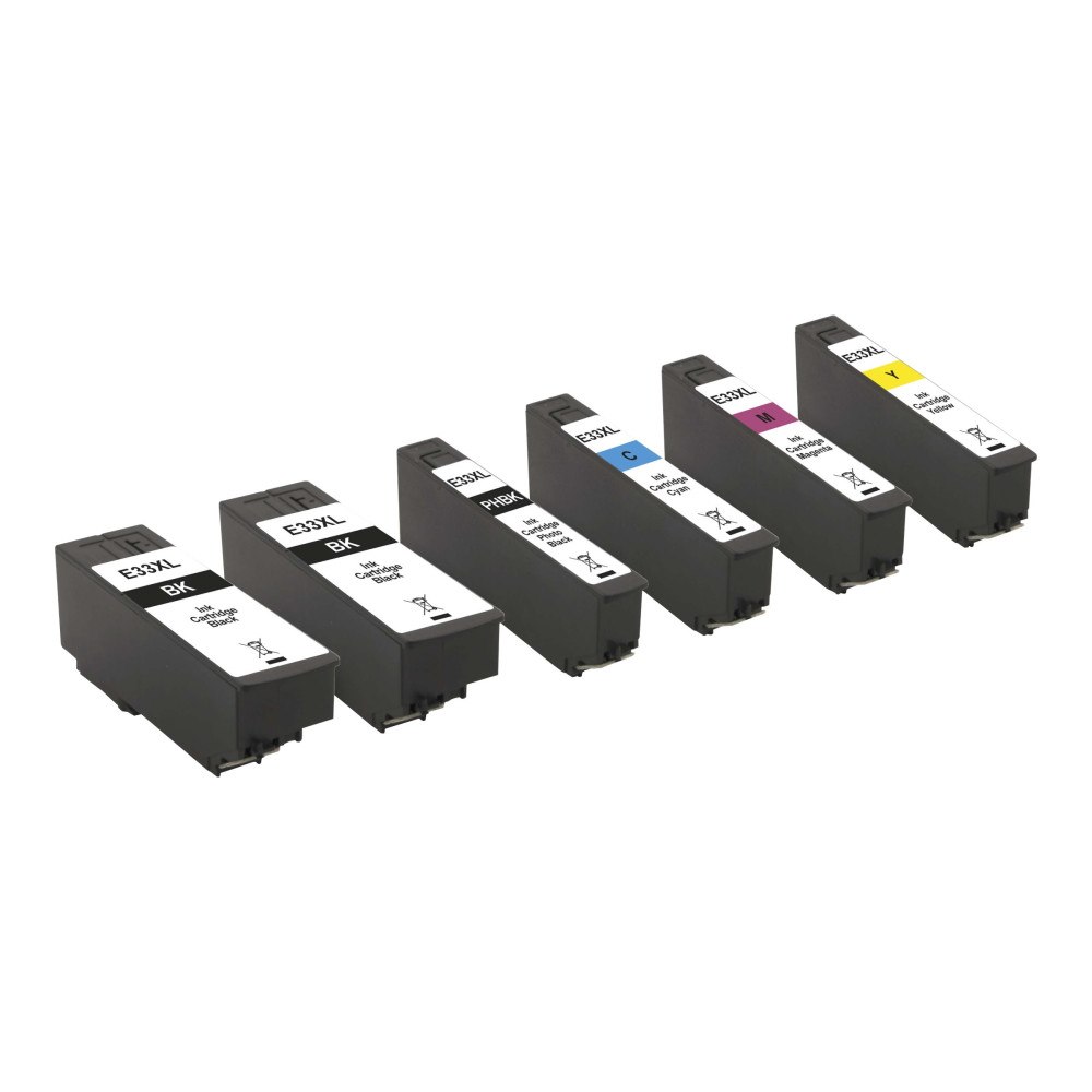Peach Peach Multi Pack Plus XL - 6-pack - svart, gul, cyan, magenta - kompatibel - bläckpatron (alternativ för: Epson 33XL, Ep...